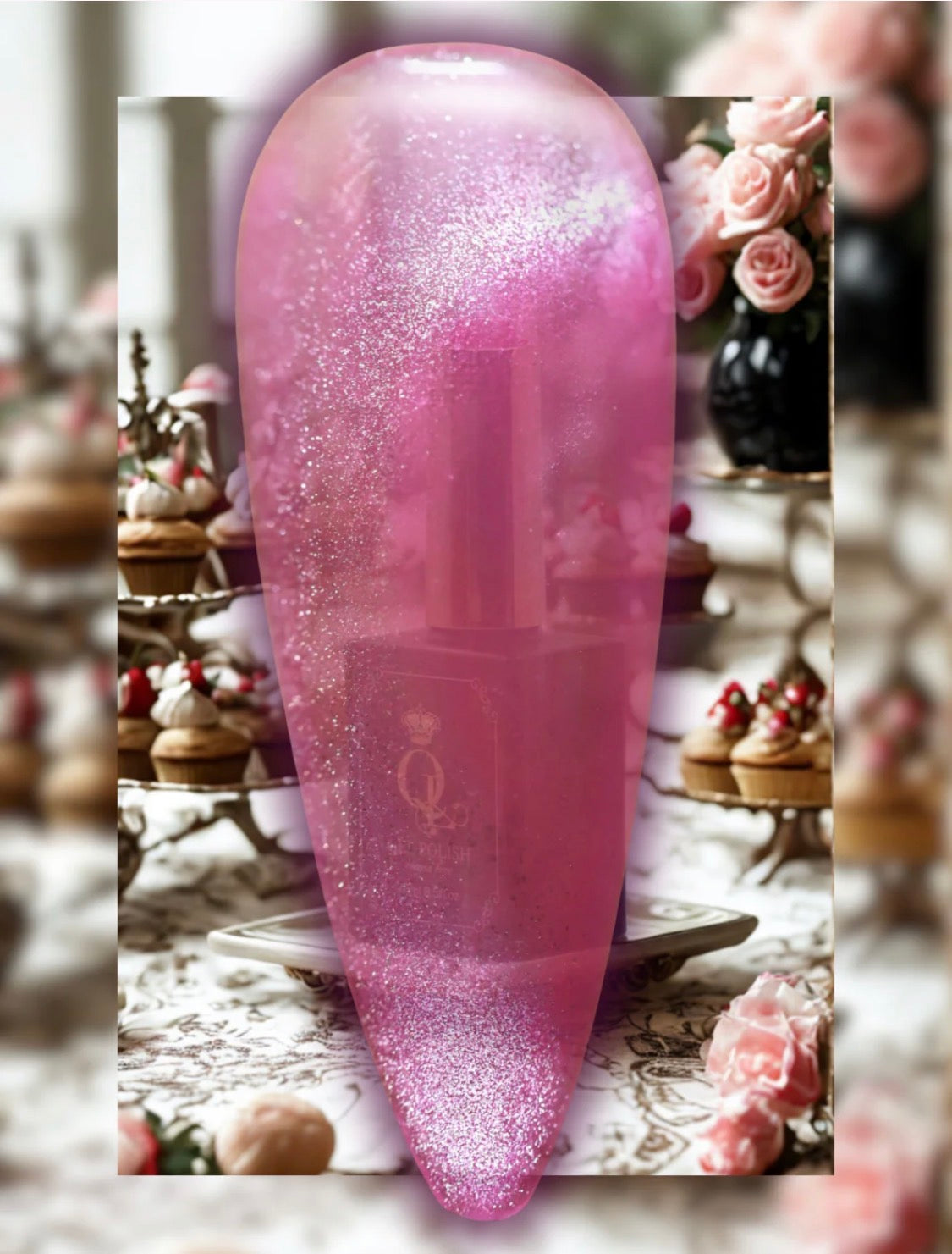 "Very Berry Voile" --Glass, Crystal Cat Eye Gel
