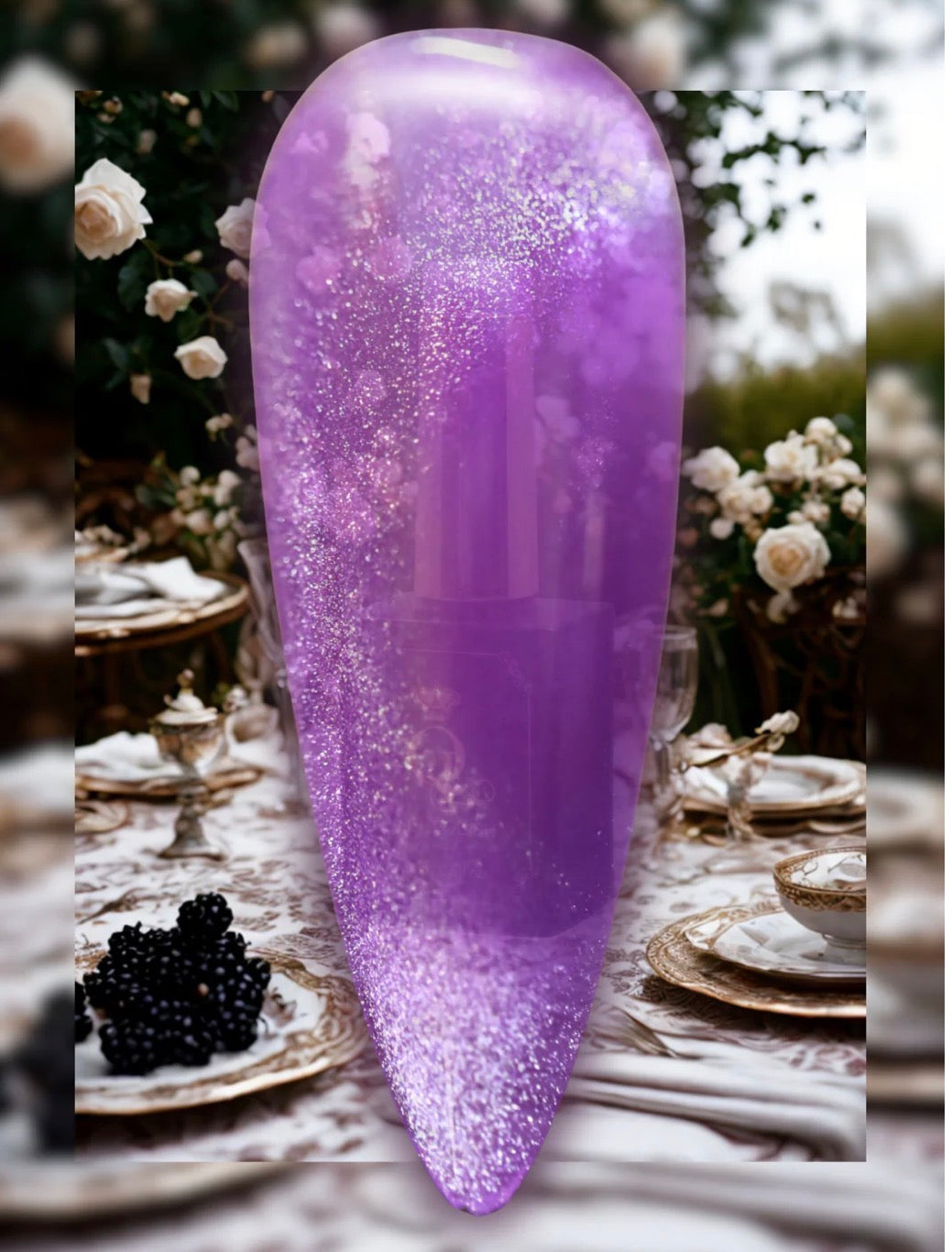 "Blackberry Batiste" --Glass, Crystal Cat Eye Gel
