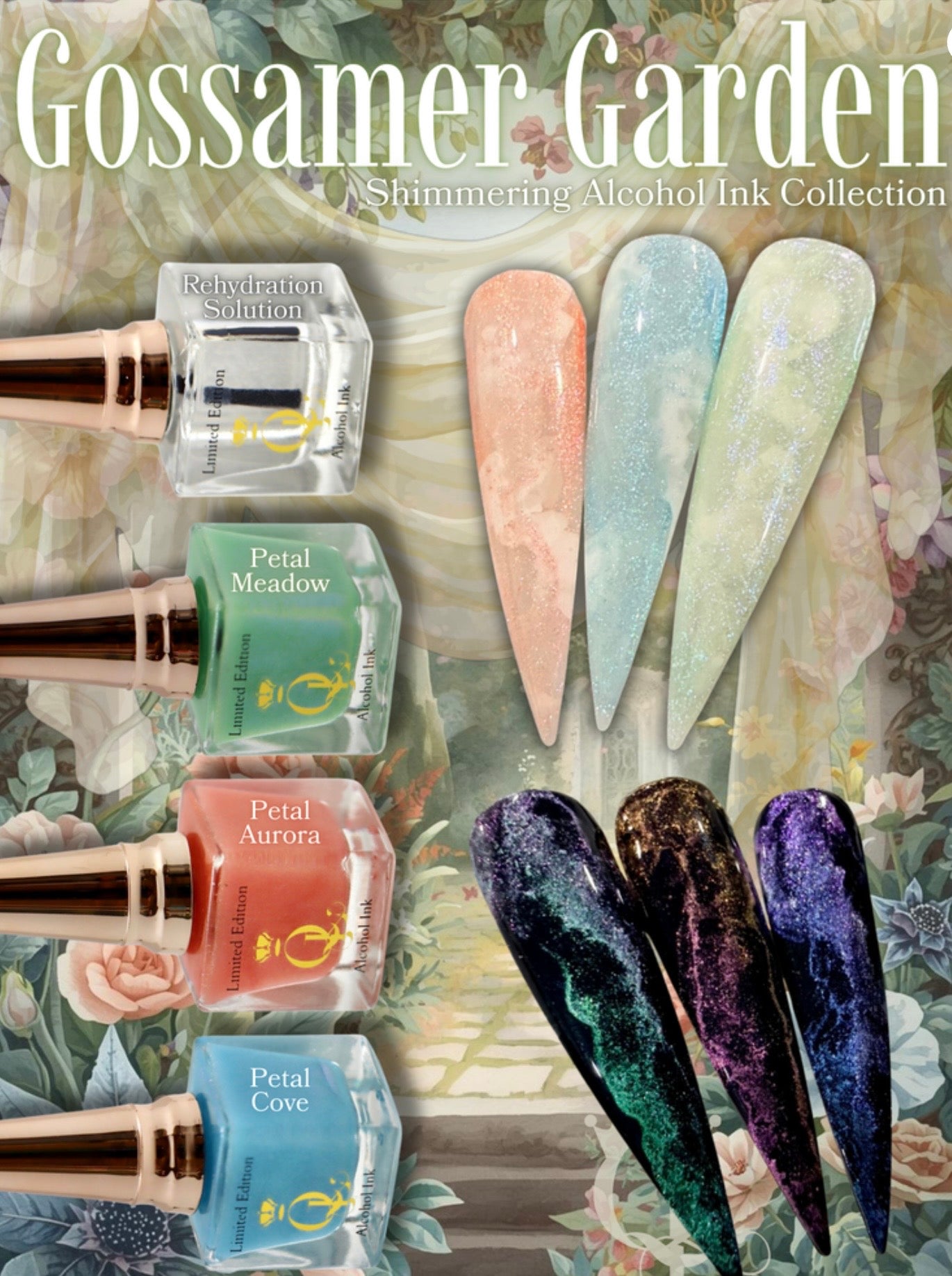 "Gossamer Garden" -- 4pc Alcohol Ink Set