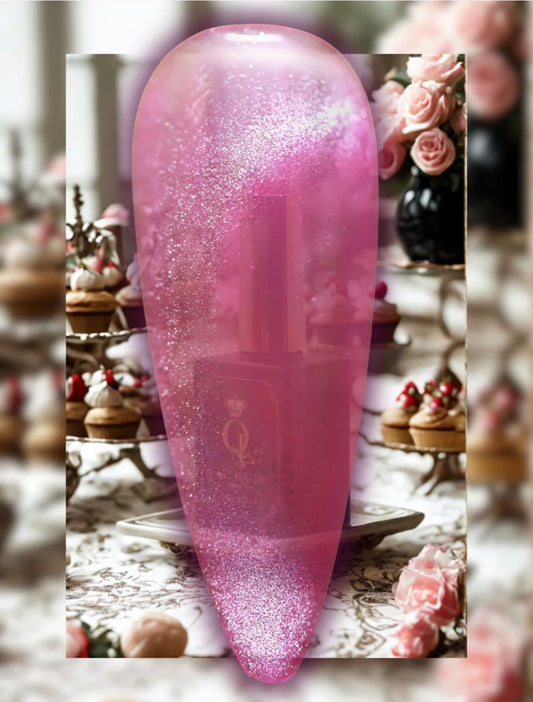 "Very Berry Voile" --Glass, Crystal Cat Eye Gel