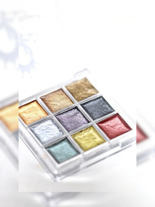 "Ornamental Opulence" -- Mini Metallic Watercolor Palette