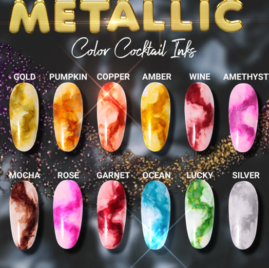 FULL SET - METALLIC COLOR COCKTAIL ALCOHOL INKS